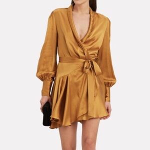 ZIMMERMANN Silk Wrap Mini Dress size 0P (US 2P)
